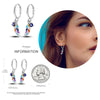 Silver Hoop Earrings For Woman Zircon Heart Shape Star Eardrop Earring Jewelry - Image 20
