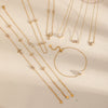 Stainless Steel Zircon Pendants Necklace Anklet Set Elegant Women High-quality Jewelry Gifts - Image 2