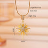 Temperament Stainless Steel Inlay Zircon Shiny Octagonal Star Pendant Necklace for Women Charm Jewelry Gifts - Image 9