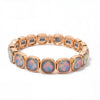 Summer 10mm Crystal Bangle For Women Gold Color Square Rhinestone Elastic Bracelets - Image 9