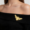 Delicate Bee Brooch For Women Stainless Steel Gold Color Lapel Pin Insect Suit Accessories - Image 1