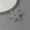 punk style hollow Metatron stainless steel gold-plated brooch, black-suit accessories, wedding matching set - Image 6