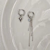 Punk Long Heart Star Pendant Earrings For Women Simple Geometric Circular Ear Buckle Jewelry Gift - Image 13