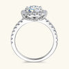 Brilliant Halo Ring 8mm D Engagement Wedding Finger Rings Gold for Women with - Image 14