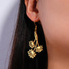 Women Dandelion Drop Earrings Gold Color Stainless Steel Plant Earrings Bohemian Wedding Jewelry Gift - Image 3
