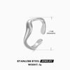 Hollow Heart Open Ring in Stainless Steel Adjustable - Image 21