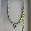 Vintage Heart Pendant Choker Necklace with Cubic Zirconia - Image 10