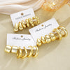 18 Pcs/Set Water Drop Earring For Women Vintage Exaggerated Geometric Twist Hoop Earrings Personalized Jewelry Gifts - Image 3