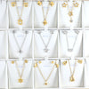 Chic Elegant Heart Indian Jewelry Sets Women Wedding Crown Steel Necklace And Earrings Bulk - Image 3