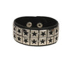 European and American Punk Street Photography Nightclub Pentagram Square Rivet Bracelet Couple PU Leather Bangle - Image 12