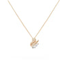 Small Swan Pendant Necklace in Gold Tone Silver Tone and Rose Gold Tone - Image 4