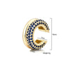 1PC Double Layer Round C Shape Ear Clip On Earrings Woman Fake Piercing Ear Cuff Zircon Geometric Jewelry Gold Silver Color - Image 6
