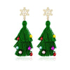 Christmas Tree Drop Earrings Small Bell Snowflake Earings for Women Cute Bowknot Dangle Earring Year Gift - Image 10