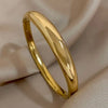 Chunky Stainless Steel Cuff Bangle with 6.2 cm Diameter - Image 1