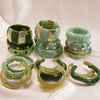 Wide Acrylic Cuff Bracelet with Irregular Geometric Design - Image 2