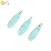 Csja Water Drop Necklaces Crystal Pendant Stainless Steel Chain Necklace for Women Stone Amethyst Jewelry Gift - Image 19