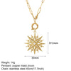 Stainless Steel Chain Necklace with Colorful Pendant Designs - Image 6