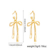 Vintage Style Bowknot Drop Earrings for Women Girls Simple Earings Piercing Ballet Ribbon Aesthetics Elegant Ear Jewelry Gifts - Image 7