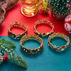 Christmas Enamel Santa Claus Tree Stretch Bracelet for Women Vintage Snowflake Charm Bangle Xmas Party Jewelry Gift - Image 3