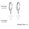 Stainless Steel Gold Color Pendant Hoop Earrings Heart Hexagon Snake Cross Butterfly Flower Bird Jewelry Gift - Image 21