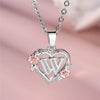 Cute Female A-Z Letter Flower Pendant Necklace Silver Color Wedding Jewelry Gift For Women - Image 27