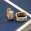 Retro Women's Ear Buckle, Colorful Zircon, and Charming Women's Earrings, Women's Christmas Gift - Image 2
