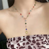 Natural Stone Bead Choker Necklace with Multiple Color Styles - Image 3