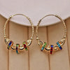 Retro Metal Crescent Earrings Bohemian Water Drop Tassel Earrings - Image 2