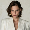 La. Muses Sun Moon Pearl Embellishment Stainless Steel Women's Hoop Earrings Pvd Gold-plated Design Jewelry Gift - Image 2