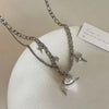 Stainless Steel Star Planet Pendant Earrings Necklace for Women Imitation Pearl Drop Earrings Jewelry Gifts - Image 4