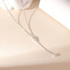 Stainless Steel Y-Shape Tassel Pendant Necklace Gold/Silver Tone Multi-Crystal Minimalist Jewelry for Women - Image 5