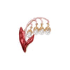 Enamel Suzuran Pearl Flower Brooches for Women Plant Pins Friends Party Gifts Banquet Jewellery Accessories - Image 6