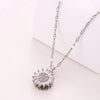 Rotation Spin Sunflower Stainless Steel Zircon Necklaces For Women Metal Crystal Necklace Party Birthday Gifts Jewelry - Image 8