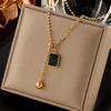 Meyrroyu 316L Stainless Steel Hip Hop PunkVintage Multilayer Coin Pendant Necklace For Women Double Layer Chain Necklace Jewelry - Image 12