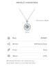 Modian 925 Sterling Silver Sparkling Luxury Pendant Necklace Link Chain Movable Zirconia Wedding Engagement Jewelry For Women
