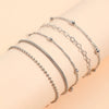 5pcs/set Gold/Silver Color Thin Heart Chain Bracelets Set For Women Daily Wear Jewelry Accessories - Image 3