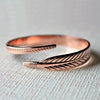 Vintage Cooper Feather Wing Cuff Bangle for Men Women Punk Style Wristlet Party Jewelry Gifts - Image 1