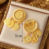 turkish kurdish women brooch gold plated arabic coin totem jewelry pins middle east hajib pin for bridal - Image 6