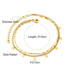 Double Layer Coin Disc Pendant Anklets Golden Color Stainless Steel Anti-allergic Rope Chain Leg Foot Bracelet Jewelry - Image 14