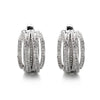 Silver Color Cross Hoop Earrings for Women Full Crystal Cubic Zirconia Statement Female Earrings Trends Jewelry - Image 3
