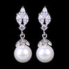 Simple Imitation Pearl Shape Zircon Dangle Earrings For Women Silver Color Daily Evening Jewelry Accessories - Image 7
