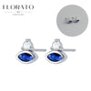 Silver Ear Needle Geometric/heart-shaped Royal Blue Zircon Pendant Silver Earrings Niche Jewelry Gifts - Image 47