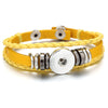 Leather 18MM Snap Button Bracelet Bangle Handmade Braided Leather Snap Bracelets for Women Men Buttons Jewelry - Image 13