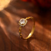 Silver Shiny Square Zircon Chain Adjustable Ring for Women Wedding Jewelry Accessories - Image 2