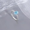 Silver Rings For Women Geometric Jewelry Finger Adjustable Simple MoonStone Ring For Party Birthday Gift - Image 3