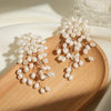 Vintage Imitation Pearls Flower Earrings for Women Handmade Beading Tassels Long Earring Bridal Wedding Party Jewelry - Image 5