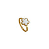 Stainless Steel Five-Petal Flower Ring in Multiple Colors - Image 6