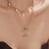 Three Slidable Zircon Pendant Necklace Bracelet Ring Gold Plated Stainless Steel Chain Necklaces Bracelets Rings Jewelry Set - Image 4