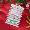 10 Pcs Christmas Crystal Beaded Stackable Bracelet For Women Santa Claus Xmas Tree Snowflake Letter Beads Bangle Party Jewelry - Image 4