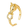 Silver Open Rings For Woman Iris Flower Cherry Feather Dog Horse Adjustable Cocktail Rings Party Jewelry - Image 11